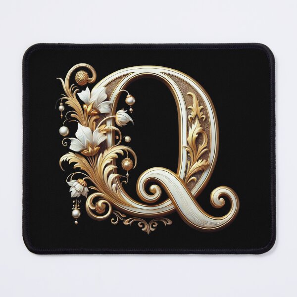 Item preview, Elegant Gold Letter Q - Luxurious Monogram Design for a Timeless Touch designed and sold by Blendfactor.