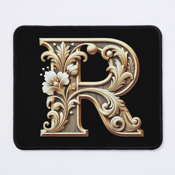 Item preview, Elegant Gold Letter R - Luxurious Monogram Design for a Timeless Touch designed and sold by Blendfactor.