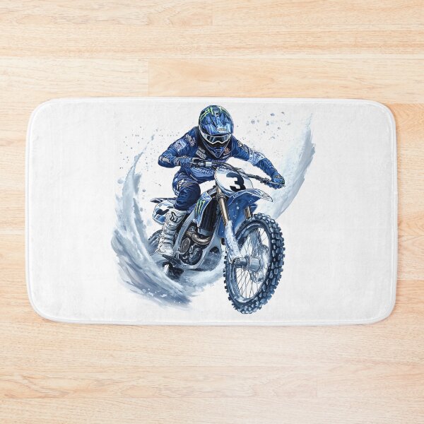 Artikelvorschau, Dirtbike-Fahrer macht einen Wheelie auf einem schlammigen Pfad entworfen und verkauft von wonderisland.