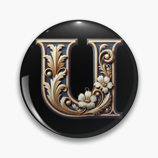 Item preview, Elegant Gold Letter U - Luxurious Monogram Design for a Timeless Touch designed and sold by Blendfactor.
