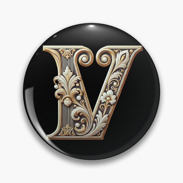 Item preview, Elegant Gold Letter V - Luxurious Monogram Design for a Timeless Touch designed and sold by Blendfactor.