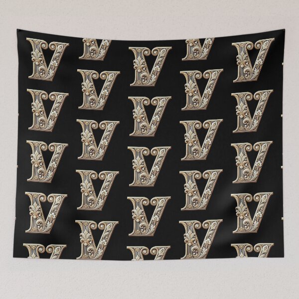 Item preview, Elegant Gold Letter V - Luxurious Monogram Design for a Timeless Touch designed and sold by Blendfactor.
