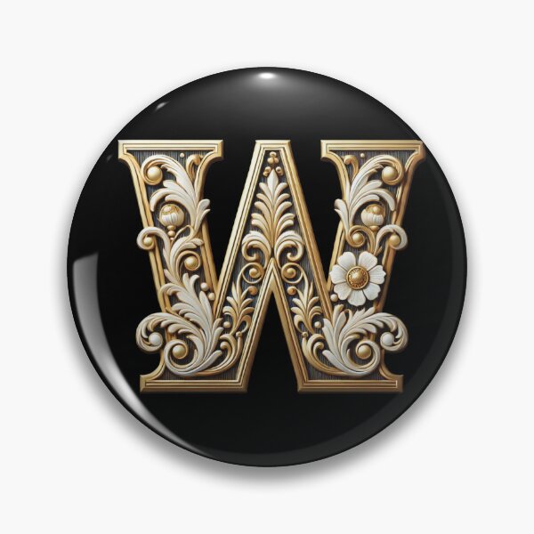 Item preview, Elegant Gold Letter W - Luxurious Monogram Design for a Timeless Touch designed and sold by Blendfactor.
