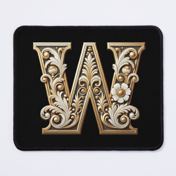 Item preview, Elegant Gold Letter W - Luxurious Monogram Design for a Timeless Touch designed and sold by Blendfactor.