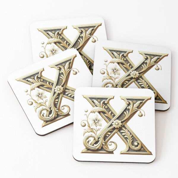Item preview, Elegant Gold Letter X (new) - Luxurious Monogram Design for a Timeless Touch designed and sold by Blendfactor.