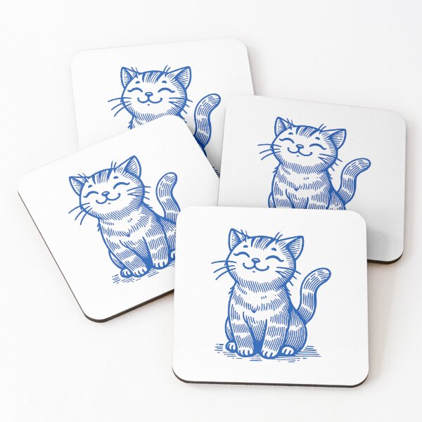 Item preview, Happy Blue Cat designed and sold by zzz888.