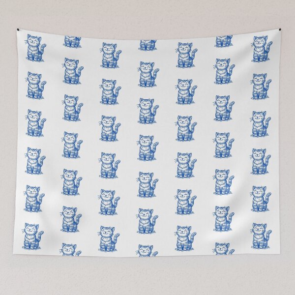Item preview, Happy Blue Cat designed and sold by zzz888.
