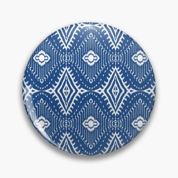 Item preview, Blue Ikat Diamond Shape Seamless Pattern designed and sold by SoothiArt.