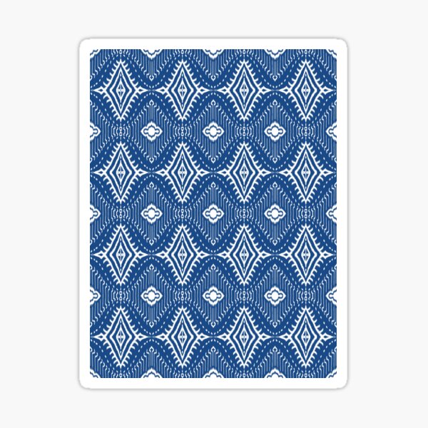 Item preview, Blue Ikat Diamond Shape Seamless Pattern designed and sold by SoothiArt.