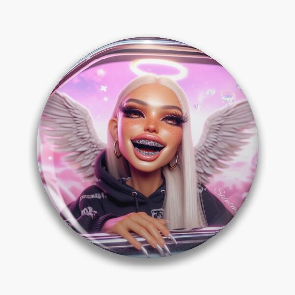 Item preview, Bratz Doll Angel Wings Blonde Baddie Sticker Printable designed and sold by NatsDigitalArts.