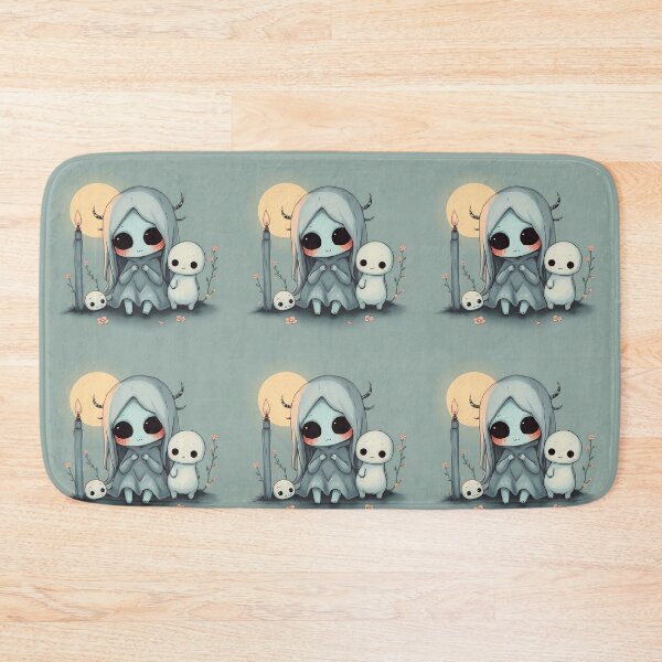 Item preview, Moon Chibi Creatures Cute Whimsical Illustrations Kawaii Art designed and sold by ART ATTACK ZONE.