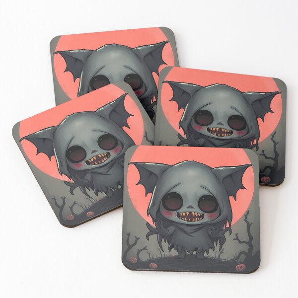 Item preview, Dark Chibi Creatures Cute Whimsical Illustrations Kawaii Art designed and sold by ART ATTACK ZONE.