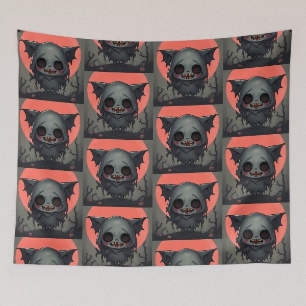 Item preview, Dark Chibi Creatures Cute Whimsical Illustrations Kawaii Art designed and sold by ART ATTACK ZONE.