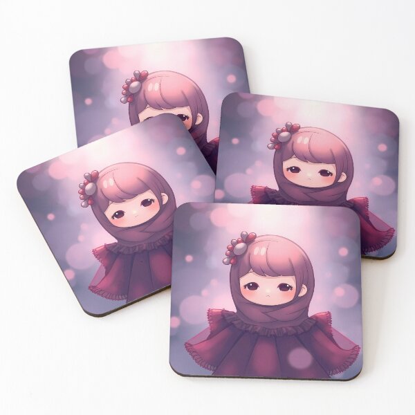 Item preview, Girl Chibi Creatures Cute Whimsical Illustrations Kawaii Art designed and sold by ART ATTACK ZONE.