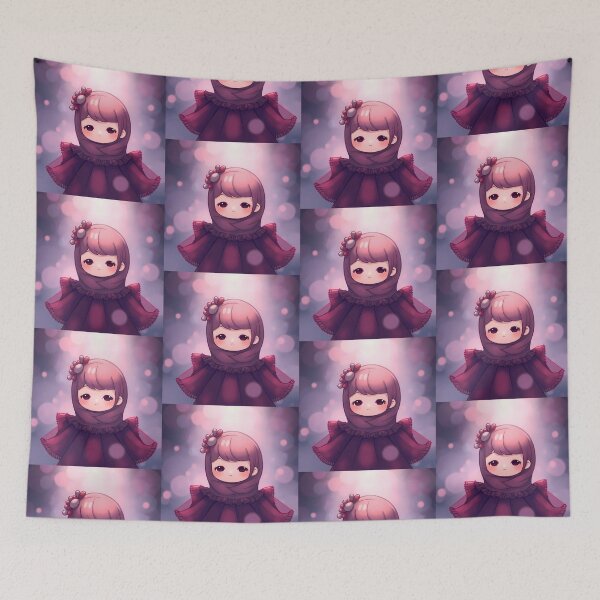 Item preview, Girl Chibi Creatures Cute Whimsical Illustrations Kawaii Art designed and sold by ART ATTACK ZONE.