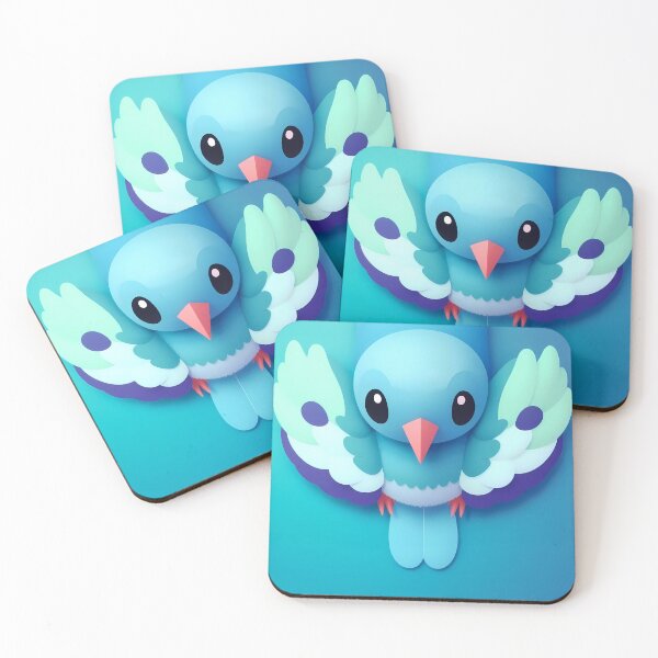 Item preview, Bird Chibi Creatures Cute Whimsical Illustrations Kawaii Art designed and sold by ART ATTACK ZONE.