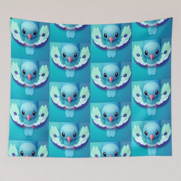 Item preview, Bird Chibi Creatures Cute Whimsical Illustrations Kawaii Art designed and sold by ART ATTACK ZONE.