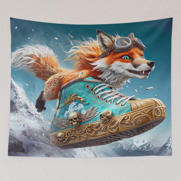 Item preview, Fox Enjoying Winter Fun designed and sold by M-Y-A-R-T-.
