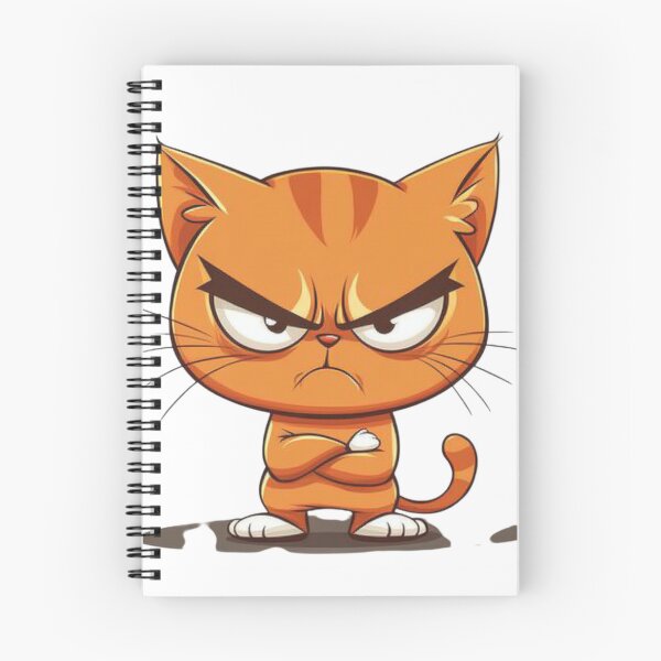 Item preview, A cartoon-style orange cat with an angry expression. designed and sold by DedeeArtthai.