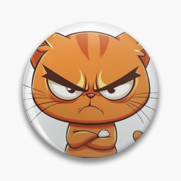 Item preview, A cartoon-style orange cat with an angry expression. designed and sold by DedeeArtthai.