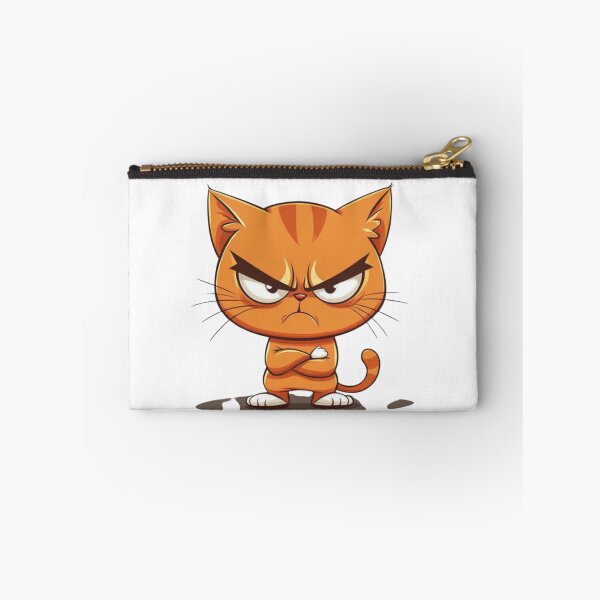 Item preview, A cartoon-style orange cat with an angry expression. designed and sold by DedeeArtthai.