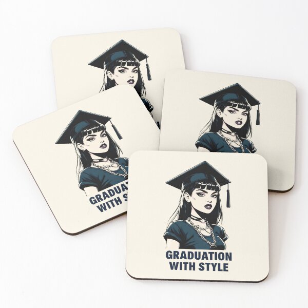 Item preview, Graduation With Style Confident Young Woman in Navy Tones designed and sold by SplashTastic.