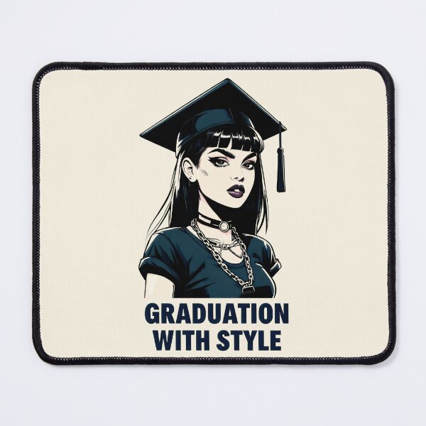 Item preview, Graduation With Style Confident Young Woman in Navy Tones designed and sold by SplashTastic.