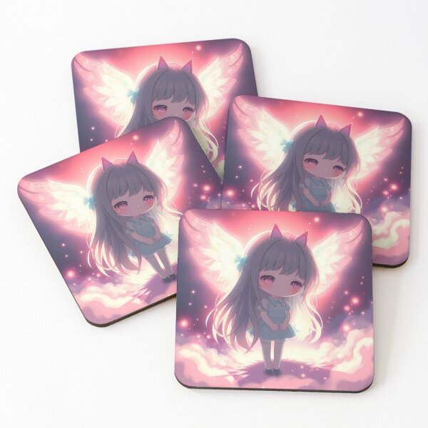 Item preview, Angel Chibi Creatures Cute Whimsical Illustrations Kawaii Art designed and sold by ART ATTACK ZONE.