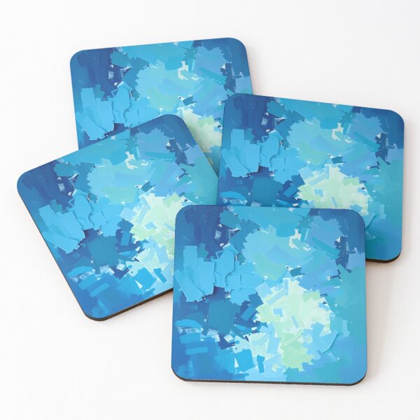Item preview, Blue Vibes Abstract Cute Whimsical Illustrations Kawaii Art designed and sold by ART ATTACK ZONE.