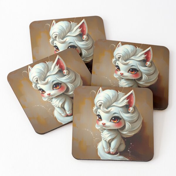 Item preview, Kitty Chibi Creatures Cute Whimsical Illustrations Kawaii Art designed and sold by ART ATTACK ZONE.