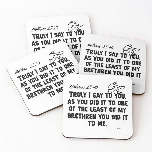 Item preview, Mattew 25:40 Scripture Typography Graphic Design  designed and sold by MoeTiff.