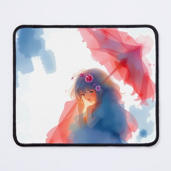 Item preview, Girl Watercolors Creatures Cute Whimsical Illustrations Kawaii Art designed and sold by ART ATTACK ZONE.