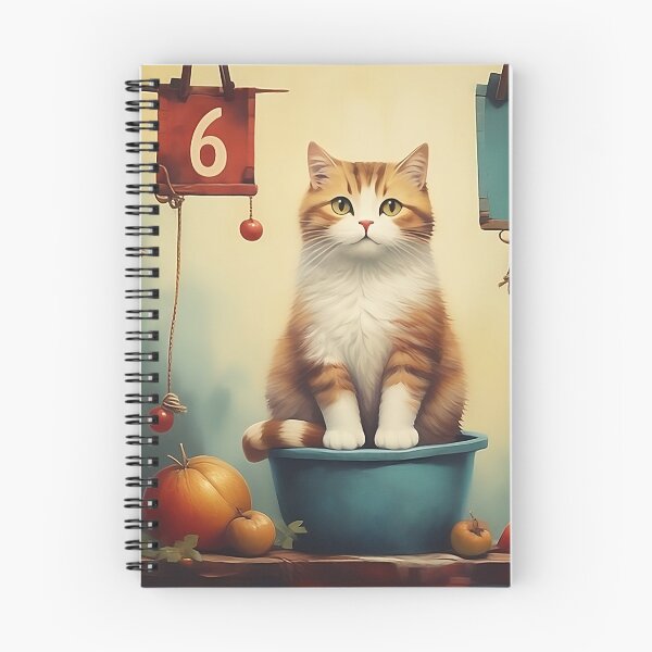 Item preview, Number Six with Cat | Numerals | Cat Illustration | Cat Art designed and sold by UnhingedBird.