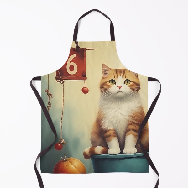 Item preview, Number Six with Cat | Numerals | Cat Illustration | Cat Art designed and sold by UnhingedBird.