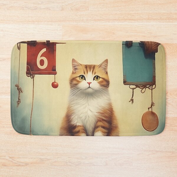 Item preview, Number Six with Cat | Numerals | Cat Illustration | Cat Art designed and sold by UnhingedBird.