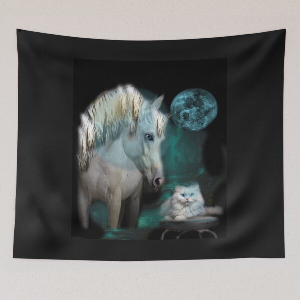 Item preview, White Stallion and White Cat designed and sold by Patricia Brown.