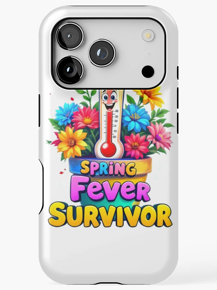Thumbnail 1 of 4, iPhone Case, Spring Fever Survivor – Funny Colorful Springtime Design designed and sold by LaLi-Designs.