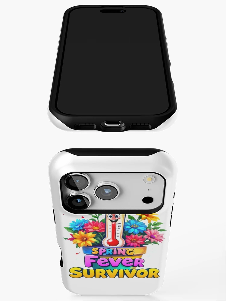 Thumbnail 3 of 4, iPhone Case, Spring Fever Survivor – Funny Colorful Springtime Design designed and sold by LaLi-Designs.