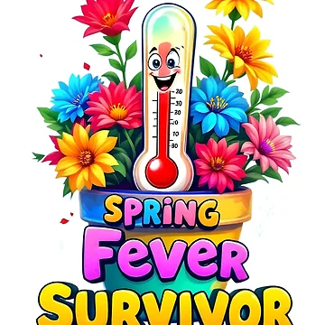 Artwork thumbnail, Spring Fever Survivor – Funny Colorful Springtime Design by LaLi-Designs