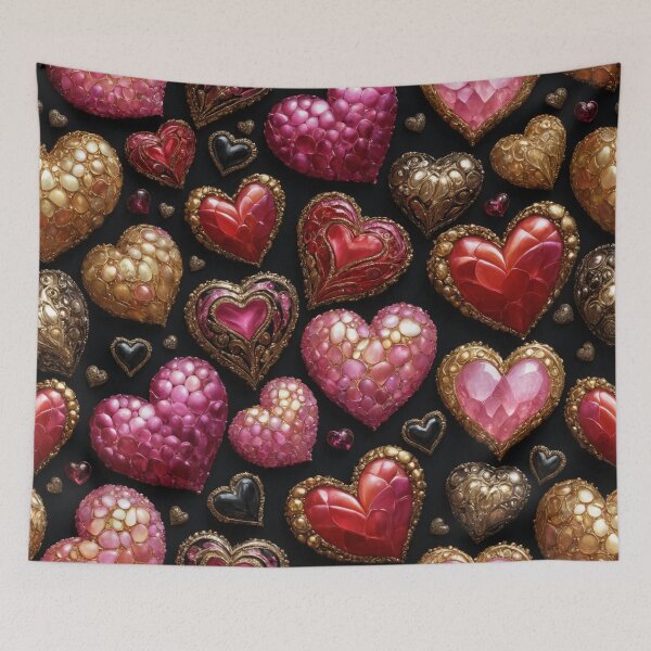 Item preview, Heartpattern pink and red designed and sold by PandorasWelt.