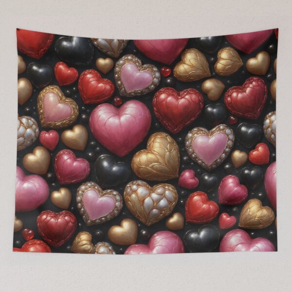 Item preview, Heartpattern pink and red designed and sold by PandorasWelt.