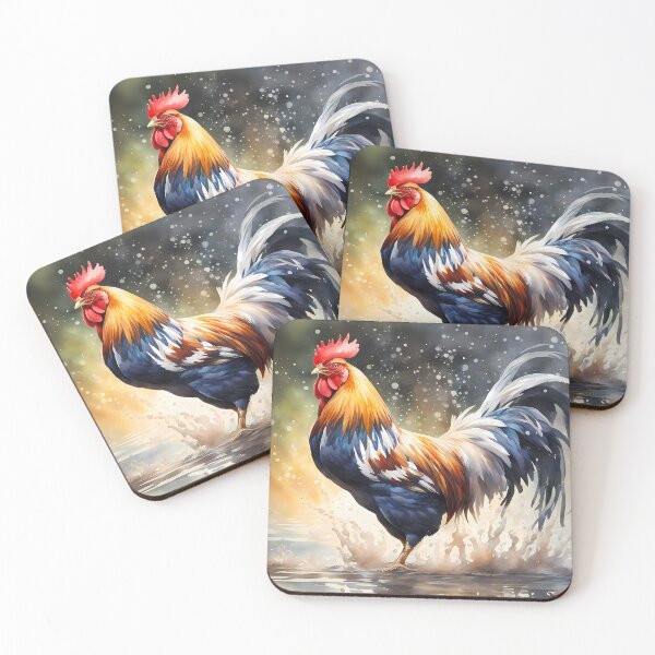 Item preview, Happy Proud Rooster Splashing designed and sold by CalmnessbyChoice.