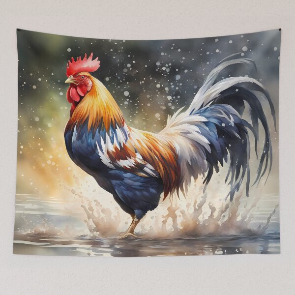 Item preview, Happy Proud Rooster Splashing designed and sold by CalmnessbyChoice.