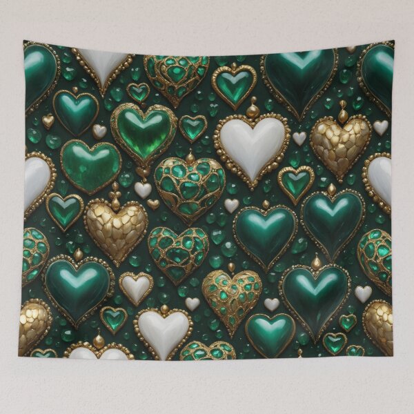 Item preview, Heartpattern green designed and sold by PandorasWelt.
