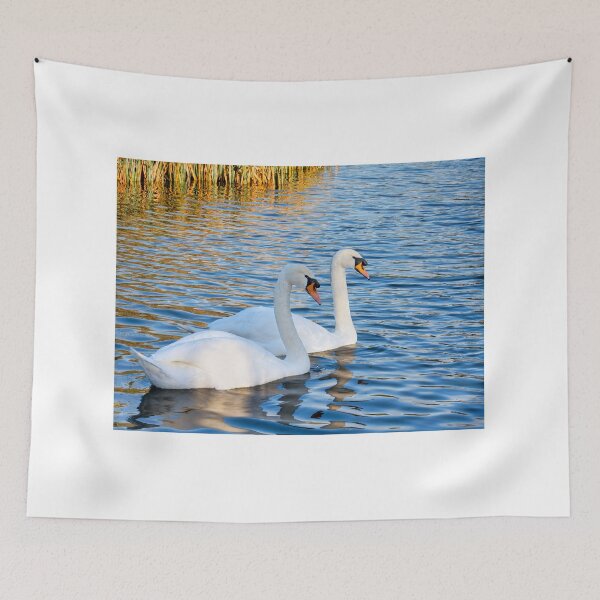 Item preview, Mute Swans in Winter with Water Reflections designed and sold by Dorset Girl.