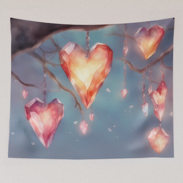 Item preview, Glowing Crystal Hearts designed and sold by CalmnessbyChoice.