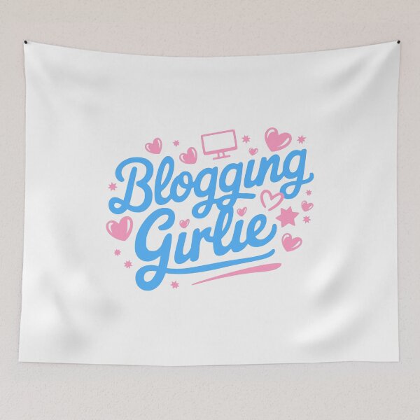 Item preview, Blogging Girlie! Pink And Blue Girl designed and sold by PMCreative.