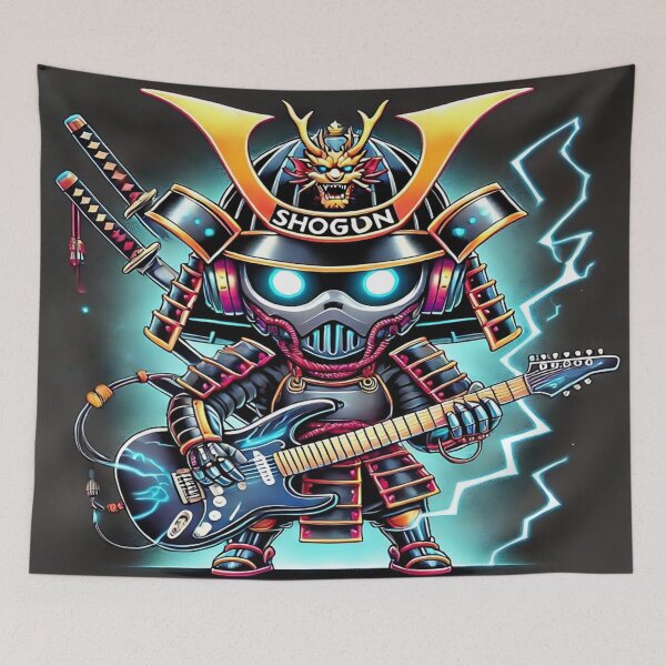 Item preview, Cyber Shogun Rockbot – The Ultimate Warrior of Power and Rebellion - Model 3 designed and sold by NeonBot_Shop.