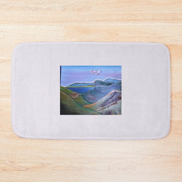 Item preview, Undulating hills and flamingoes over the Rift valley . designed and sold by annenambiro.