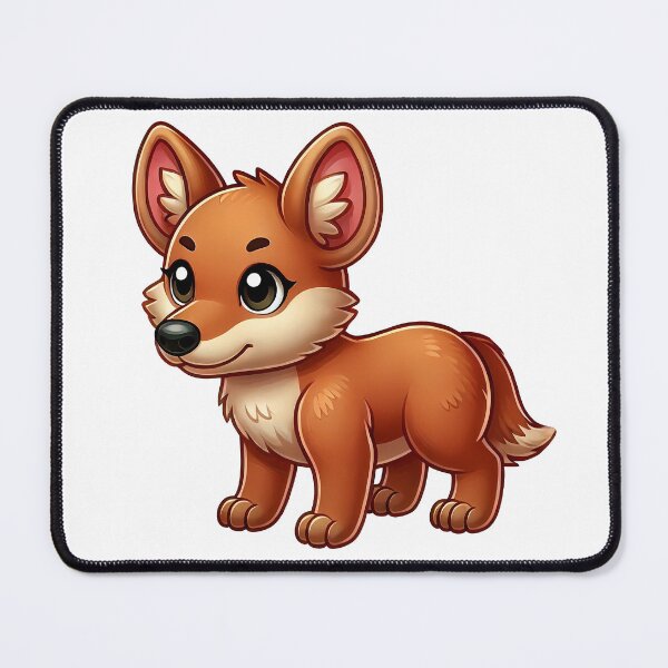 Item preview, Cute Cartoon Dhole Illustration with Adorable Features designed and sold by cave-canvas.